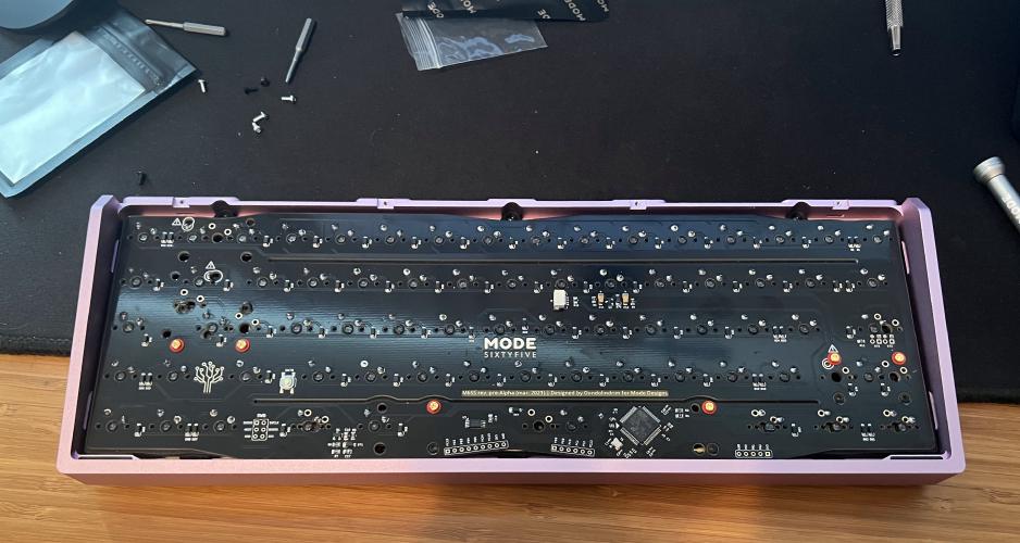 Mounted PCB in case upside down, for stack mount